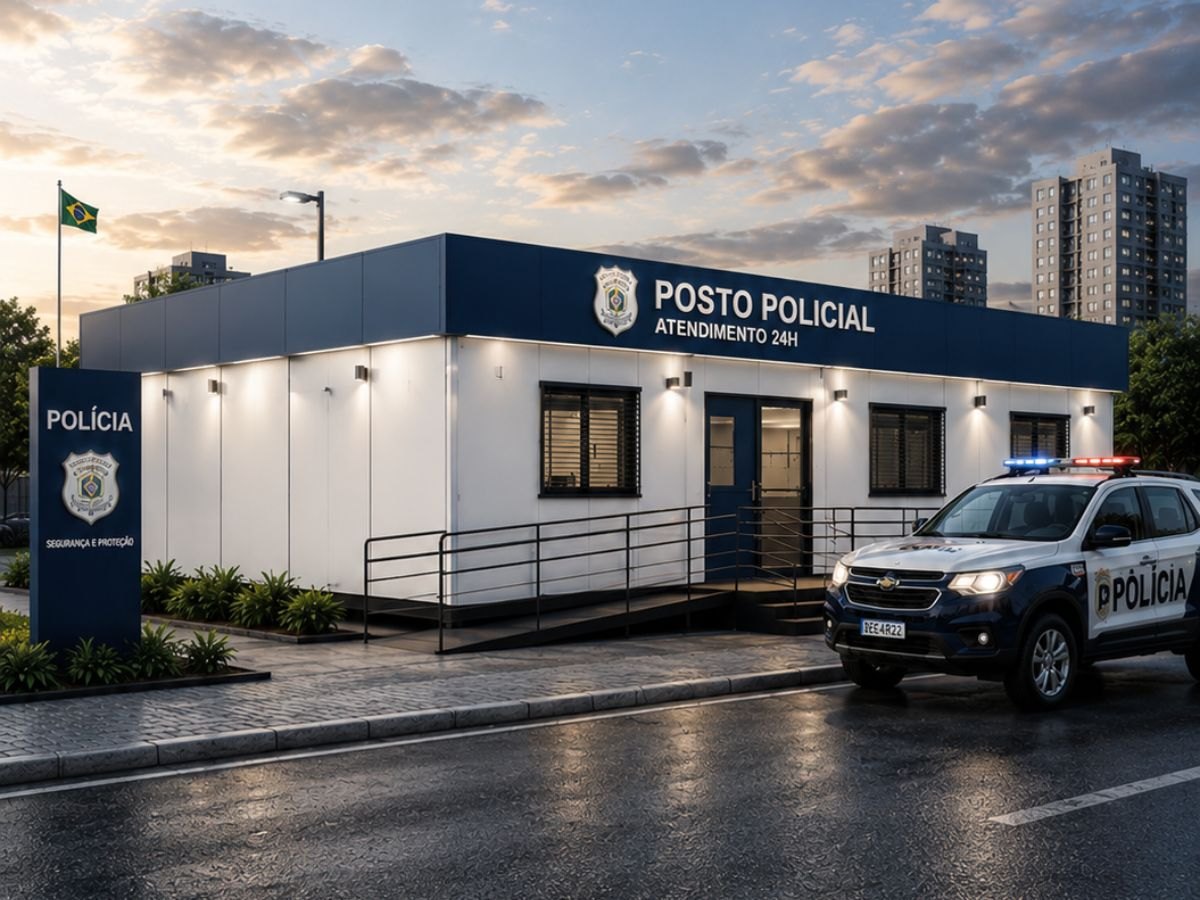 Posto policial modular da MDC — um dos itens registrados nas Atas 0137 e 0138/2026-1